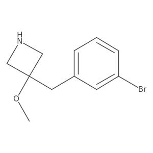 3-[(3-Bromophenyl)methyl]-3-methoxyazetidine Structure