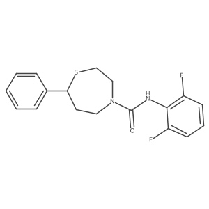 N-(2,6-difluorophenyl)-7-phenyl-1,4-thiazepane-4-carboxamide Structure