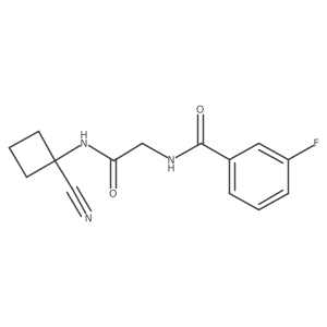 N-(1-cyanocyclobutyl)-2-[(3-fluorophenyl)formamido]acetamide结构式