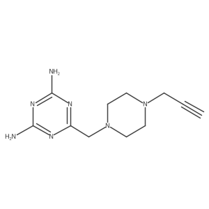 6-{[4-(Prop-2-yn-1-yl)piperazin-1-yl]methyl}-1,3,5-triazine-2,4-diamine Structure