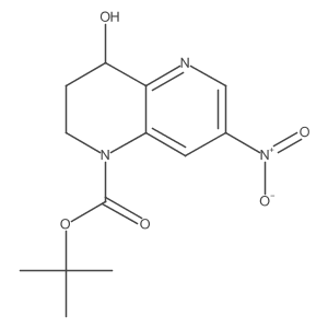 Tert-butyl 4-hydroxy-7-nitro-3,4-dihydro-1,5-naphthyridine-1(2h)-carboxylate结构式