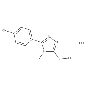 3-(chloromethyl)-5-(4-chlorophenyl)-4-methyl-4H-1,2,4-triazole hydrochloride Structure