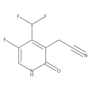 2-(4-(Difluoromethyl)-5-fluoro-2-hydroxypyridin-3-yl)acetonitrile Structure