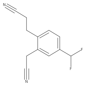 2-(2-Cyanoethyl)-5-(difluoromethyl)phenylacetonitrile结构式
