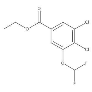 Ethyl 3,4-dichloro-5-(difluoromethoxy)benzoate结构式
