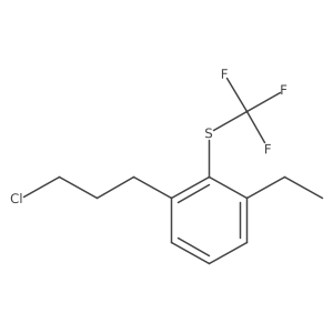 1-(3-Chloropropyl)-3-ethyl-2-(trifluoromethylthio)benzene Structure