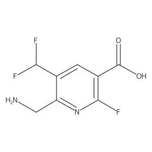 2-(Aminomethyl)-3-(difluoromethyl)-6-fluoropyridine-5-carboxylic acid结构式