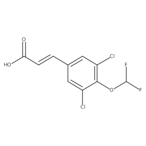 3,5-Dichloro-4-(difluoromethoxy)cinnamic acid Structure