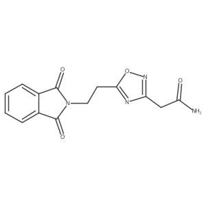 2-(5-(2-(1,3-Dioxoisoindolin-2-yl)ethyl)-1,2,4-oxadiazol-3-yl)acetamide Structure