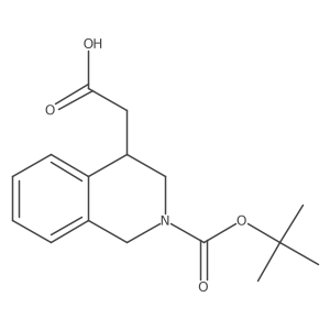 2-{2-[(Tert-butoxy)carbonyl]-1,2,3,4-tetrahydroisoquinolin-4-yl}acetic acid结构式