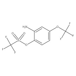 2-Amino-4-(trifluoromethoxy)phenyl trifluoromethanesulphonate结构式