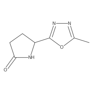 5-(5-Methyl-1,3,4-oxadiazol-2-yl)pyrrolidin-2-one Structure