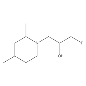 1-(2,4-Dimethylpiperidin-1-yl)-3-fluoropropan-2-ol结构式