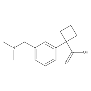 1-{3-[(Dimethylamino)methyl]phenyl}cyclobutane-1-carboxylic acid结构式
