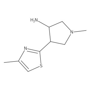 (3S,4R)-1-Methyl-4-(4-methylthiazol-2-yl)pyrrolidin-3-amine Structure