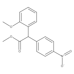 Methyl 2-(4-nitrophenyl)-2-(2-methoxyphenyl)acetate结构式