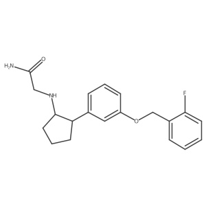 2-[(2-{3-[(2-Fluorophenyl)methoxy]phenyl}cyclopentyl)amino]acetamide结构式