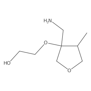 2-{[3-(Aminomethyl)-4-methyloxolan-3-yl]oxy}ethan-1-ol结构式