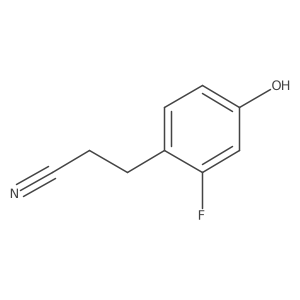 3-(2-Fluoro-4-hydroxyphenyl)propanenitrile结构式