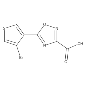 5-(4-Bromothiophen-3-yl)-1,2,4-oxadiazole-3-carboxylic acid结构式