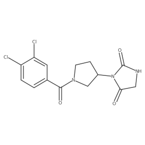 3-[1-(3,4-Dichlorobenzoyl)pyrrolidin-3-yl]imidazolidine-2,4-dione Structure