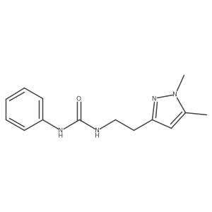 1-(2-(1,5-dimethyl-1H-pyrazol-3-yl)ethyl)-3-phenylurea Structure