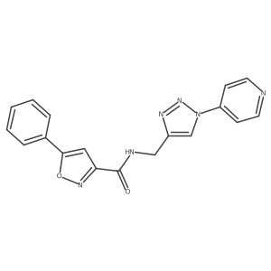 5-phenyl-N-((1-(pyridin-4-yl)-1H-1,2,3-triazol-4-yl)methyl)isoxazole-3-carboxamide结构式
