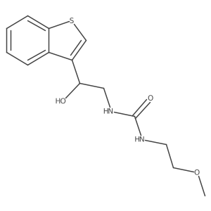 1-(2-(Benzo[b]thiophen-3-yl)-2-hydroxyethyl)-3-(2-methoxyethyl)urea Structure