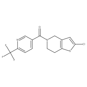 (2-chloro-6,7-dihydrothieno[3,2-c]pyridin-5(4H)-yl)(6-(trifluoromethyl)pyridin-3-yl)methanone Structure