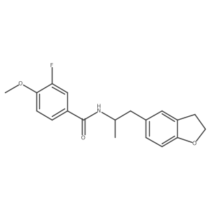 N-(1-(2,3-dihydrobenzofuran-5-yl)propan-2-yl)-3-fluoro-4-methoxybenzamide Structure