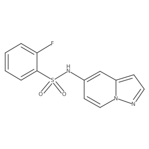 2-fluoro-N-(pyrazolo[1,5-a]pyridin-5-yl)benzenesulfonamide Structure