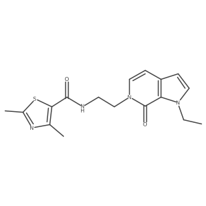 N-(2-(1-ethyl-7-oxo-1H-pyrrolo[2,3-c]pyridin-6(7H)-yl)ethyl)-2,4-dimethylthiazole-5-carboxamide Structure