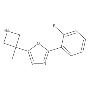 2-(2-Fluorophenyl)-5-(3-methylazetidin-3-yl)-1,3,4-oxadiazole Structure