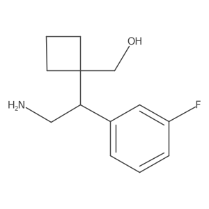 {1-[2-Amino-1-(3-fluorophenyl)ethyl]cyclobutyl}methanol结构式