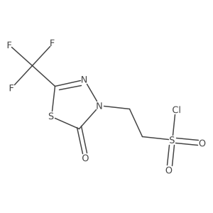 2-[2-Oxo-5-(trifluoromethyl)-2,3-dihydro-1,3,4-thiadiazol-3-yl]ethane-1-sulfonyl chloride Structure