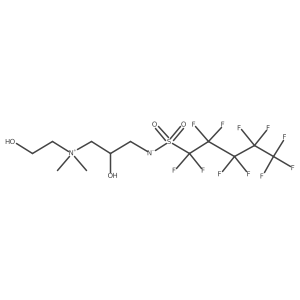 2-Hydroxy-N-(2-hydroxyethyl)-N,N-dimethyl-3-{[(perfluoropentyl)sulfonyl]amino}-1-propanaminium结构式