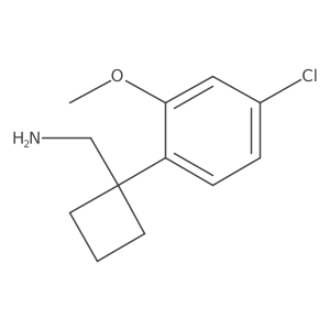 [1-(4-Chloro-2-methoxyphenyl)cyclobutyl]methanamine Structure