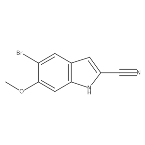 5-Bromo-6-methoxy-1H-indole-2-carbonitrile Structure