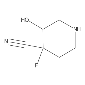 4-Piperidinecarbonitrile, 4-fluoro-3-hydroxy-结构式