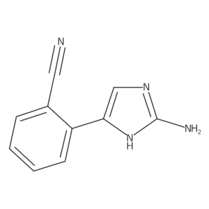 2-(2-amino-1H-imidazol-5-yl)benzonitrile结构式