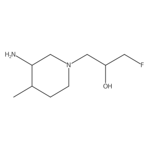 rac-1-[(3R,4R)-3-amino-4-methylpiperidin-1-yl]-3-fluoropropan-2-ol Structure