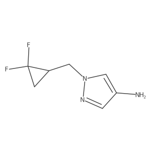 1-((2,2-Difluorocyclopropyl)methyl)-1H-pyrazol-4-amine结构式