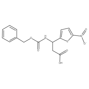 (3R)-3-{[(benzyloxy)carbonyl]amino}-3-(5-nitrothiophen-2-yl)propanoic acid结构式