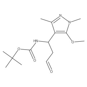 tert-butyl N-[(1S)-1-(5-methoxy-1,3-dimethyl-1H-pyrazol-4-yl)-3-oxopropyl]carbamate Structure