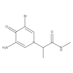 2-(3-amino-5-bromo-4-oxo-1,4-dihydropyridin-1-yl)-N-methylpropanamide结构式