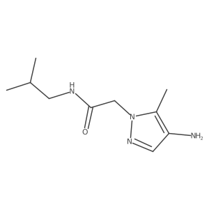 2-(4-amino-5-methyl-1H-pyrazol-1-yl)-N-(2-methylpropyl)acetamide结构式