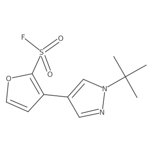 3-(1-tert-butyl-1H-pyrazol-4-yl)furan-2-sulfonyl fluoride结构式