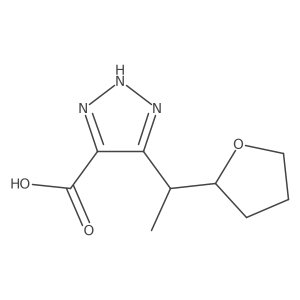 5-[1-(oxolan-2-yl)ethyl]-1H-1,2,3-triazole-4-carboxylic acid Structure