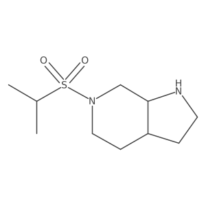 rac-(3aR,7aR)-6-(propane-2-sulfonyl)-octahydro-1H-pyrrolo[2,3-c]pyridine Structure