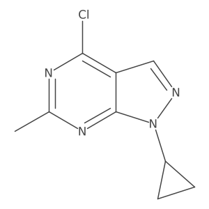 4-chloro-1-cyclopropyl-6-methyl-1H-pyrazolo[3,4-d]pyrimidine结构式